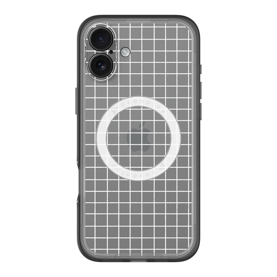 スリムプロテクションプレミアムケース with MagSafe［ オリジナル - 推し色チェック - ホワイト ］