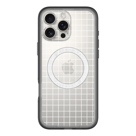 スリムプロテクションプレミアムケース with MagSafe［ オリジナル - 推し色チェック - ホワイト ］