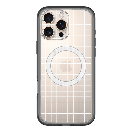 スリムプロテクションプレミアムケース with MagSafe［ オリジナル - 推し色チェック - ホワイト ］