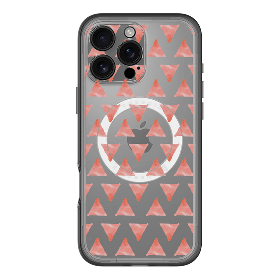 スリムプロテクションプレミアムケース with MagSafe［ オリジナル - 推し色三角 - レッド ］