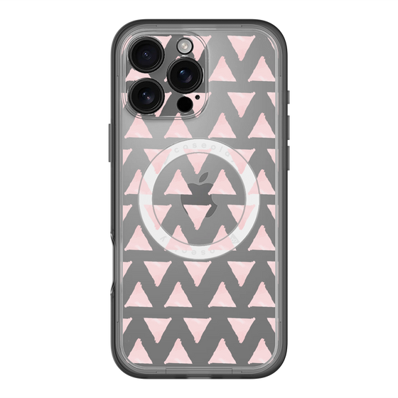 スリムプロテクションプレミアムケース with MagSafe［ オリジナル - 推し色三角 - ピンク ］