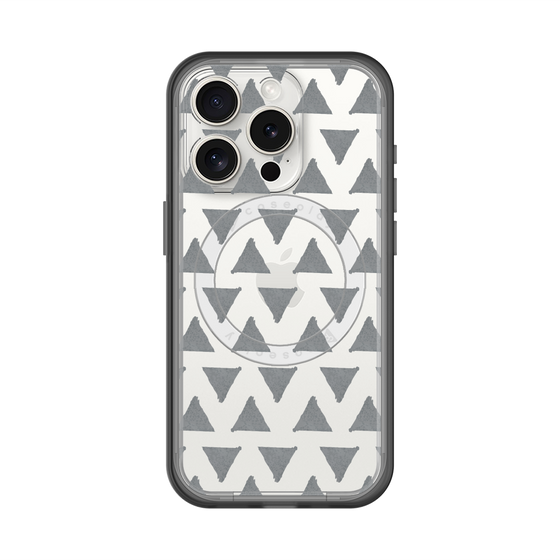 スリムプロテクションプレミアムケース with MagSafe［ オリジナル - 推し色三角 - ブラック ］