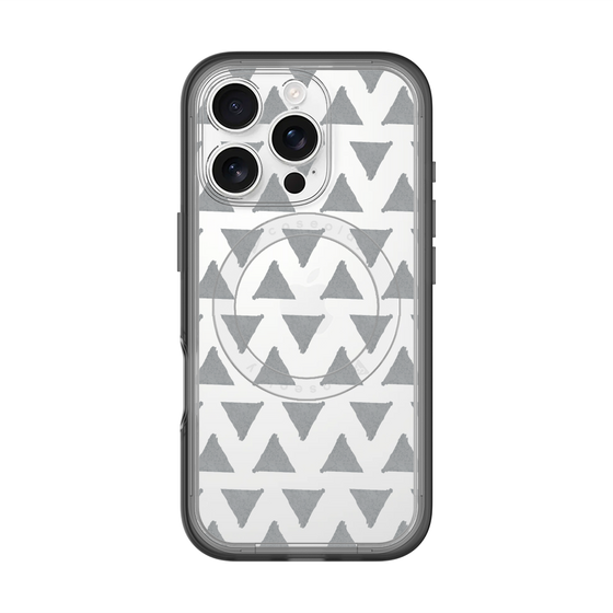 スリムプロテクションプレミアムケース with MagSafe［ オリジナル - 推し色三角 - ブラック ］