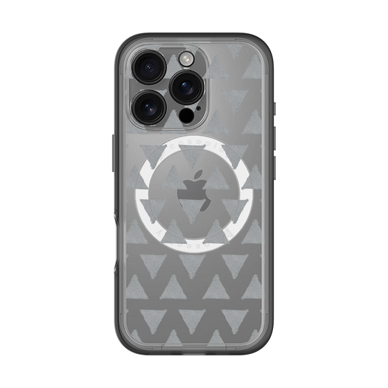 スリムプロテクションプレミアムケース with MagSafe［ オリジナル - 推し色三角 - ブラック ］