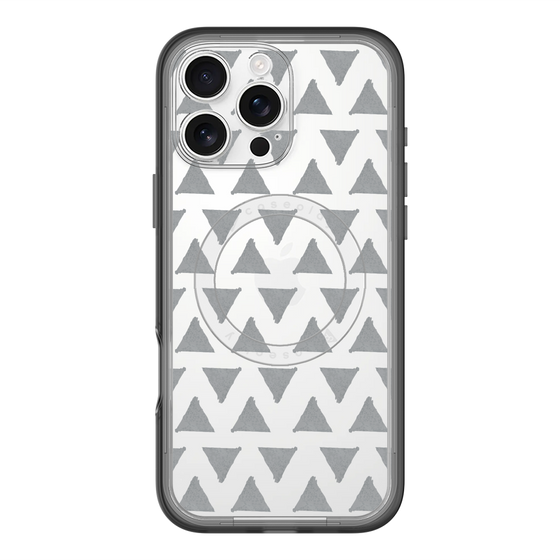 スリムプロテクションプレミアムケース with MagSafe［ オリジナル - 推し色三角 - ブラック ］