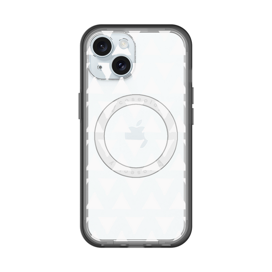 スリムプロテクションプレミアムケース with MagSafe［ オリジナル - 推し色三角 - ホワイト ］