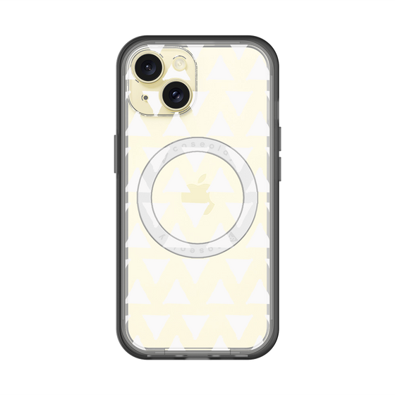 スリムプロテクションプレミアムケース with MagSafe［ オリジナル - 推し色三角 - ホワイト ］