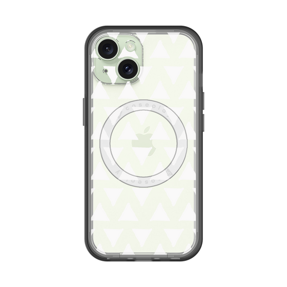 スリムプロテクションプレミアムケース with MagSafe［ オリジナル - 推し色三角 - ホワイト ］