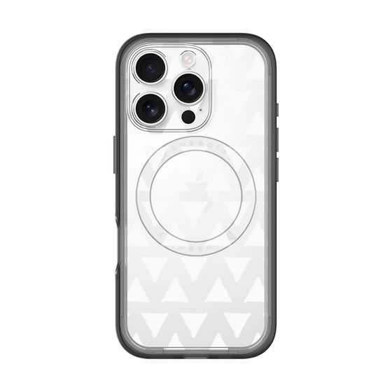 スリムプロテクションプレミアムケース with MagSafe［ オリジナル - 推し色三角 - ホワイト ］