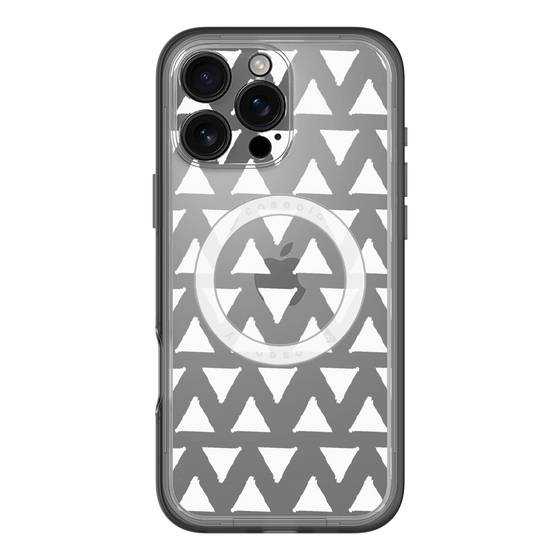 スリムプロテクションプレミアムケース with MagSafe［ オリジナル - 推し色三角 - ホワイト ］