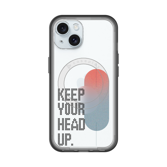 スリムプロテクションプレミアムケース with MagSafe［ オリジナル - ドットオーバーレイ - KEEP YOUR HEAD UP/A ］