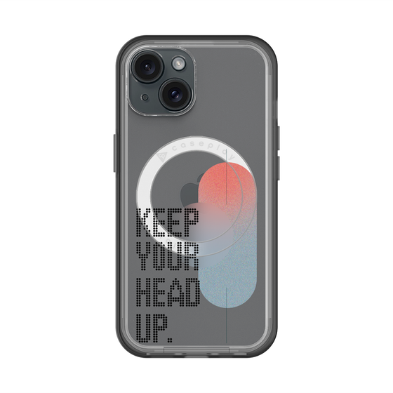 スリムプロテクションプレミアムケース with MagSafe［ オリジナル - ドットオーバーレイ - KEEP YOUR HEAD UP/A ］