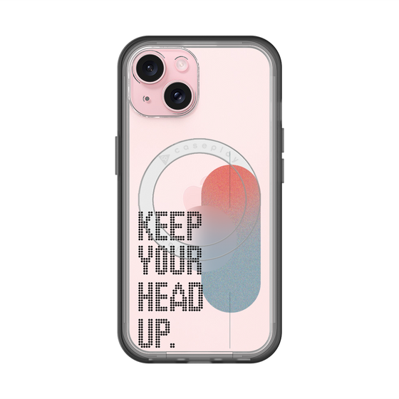 スリムプロテクションプレミアムケース with MagSafe［ オリジナル - ドットオーバーレイ - KEEP YOUR HEAD UP/A ］