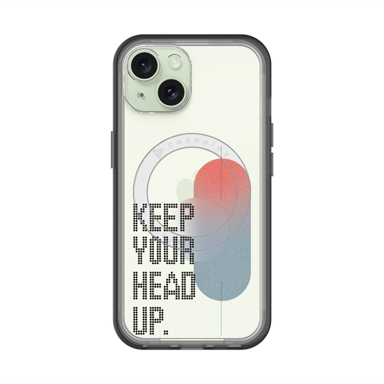 スリムプロテクションプレミアムケース with MagSafe［ オリジナル - ドットオーバーレイ - KEEP YOUR HEAD UP/A ］