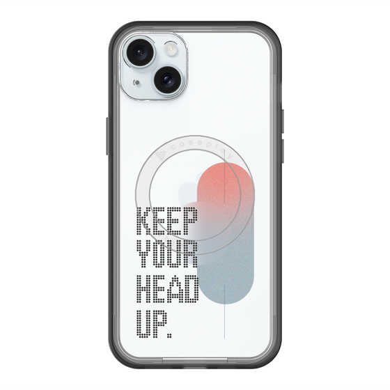 スリムプロテクションプレミアムケース with MagSafe［ オリジナル - ドットオーバーレイ - KEEP YOUR HEAD UP/A ］