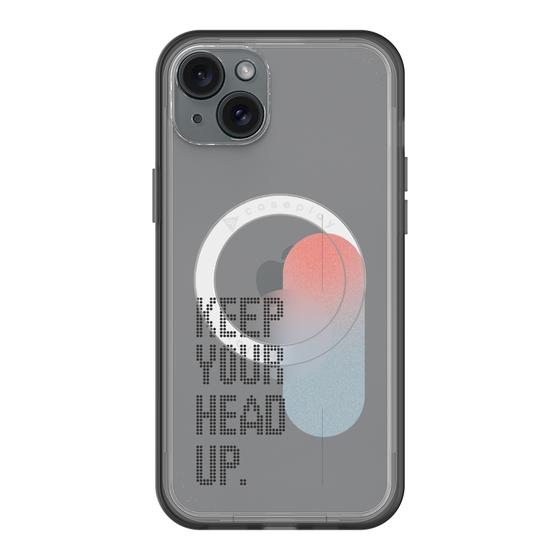 スリムプロテクションプレミアムケース with MagSafe［ オリジナル - ドットオーバーレイ - KEEP YOUR HEAD UP/A ］