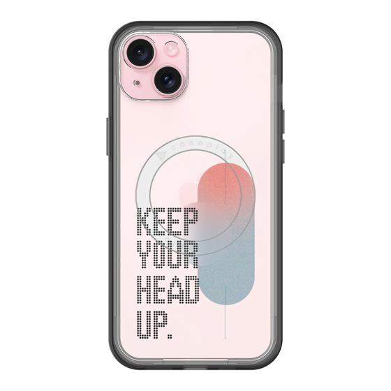 スリムプロテクションプレミアムケース with MagSafe［ オリジナル - ドットオーバーレイ - KEEP YOUR HEAD UP/A ］