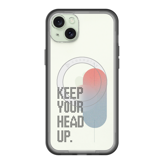 スリムプロテクションプレミアムケース with MagSafe［ オリジナル - ドットオーバーレイ - KEEP YOUR HEAD UP/A ］