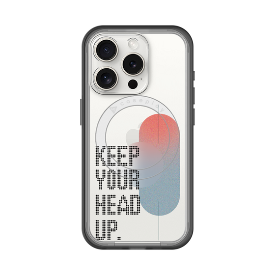 スリムプロテクションプレミアムケース with MagSafe［ オリジナル - ドットオーバーレイ - KEEP YOUR HEAD UP/A ］