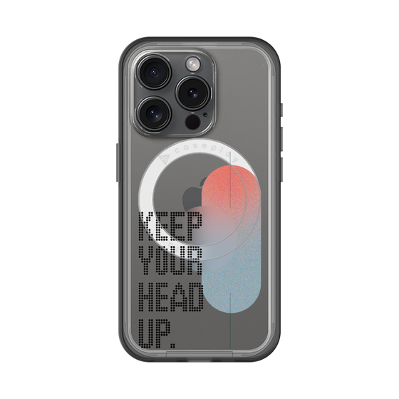 スリムプロテクションプレミアムケース with MagSafe［ オリジナル - ドットオーバーレイ - KEEP YOUR HEAD UP/A ］