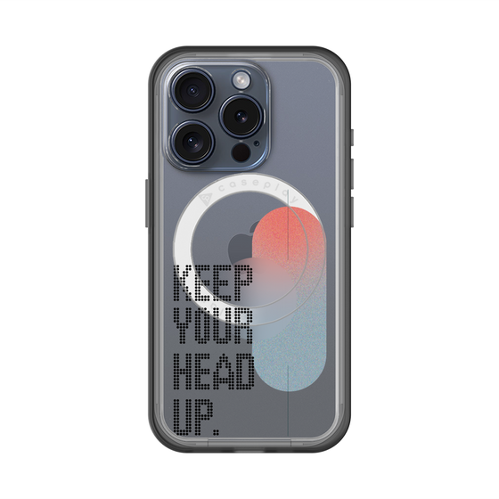 スリムプロテクションプレミアムケース with MagSafe［ オリジナル - ドットオーバーレイ - KEEP YOUR HEAD UP/A ］