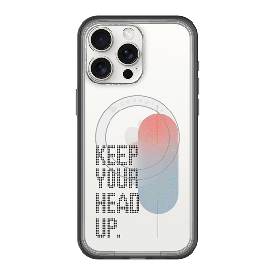 スリムプロテクションプレミアムケース with MagSafe［ オリジナル - ドットオーバーレイ - KEEP YOUR HEAD UP/A ］