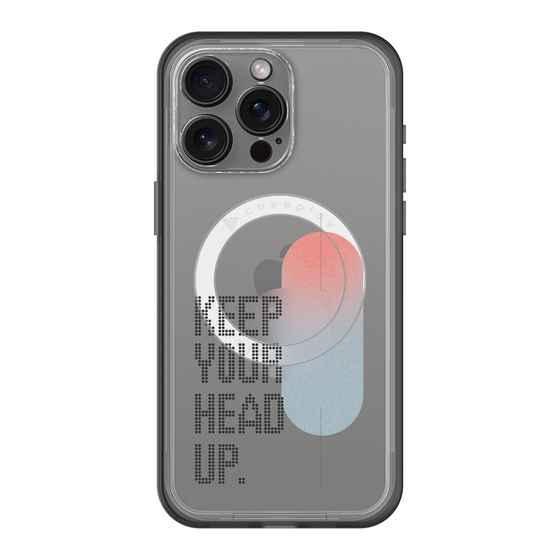 スリムプロテクションプレミアムケース with MagSafe［ オリジナル - ドットオーバーレイ - KEEP YOUR HEAD UP/A ］