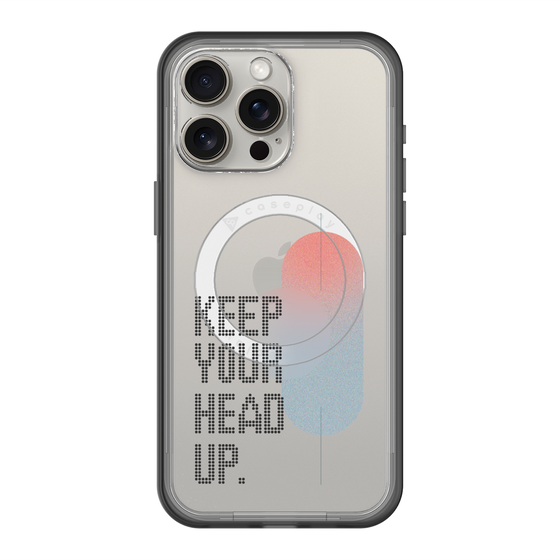 スリムプロテクションプレミアムケース with MagSafe［ オリジナル - ドットオーバーレイ - KEEP YOUR HEAD UP/A ］