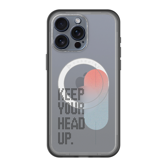 スリムプロテクションプレミアムケース with MagSafe［ オリジナル - ドットオーバーレイ - KEEP YOUR HEAD UP/A ］