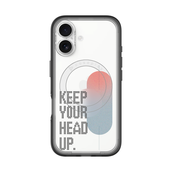 スリムプロテクションプレミアムケース with MagSafe［ オリジナル - ドットオーバーレイ - KEEP YOUR HEAD UP/A ］