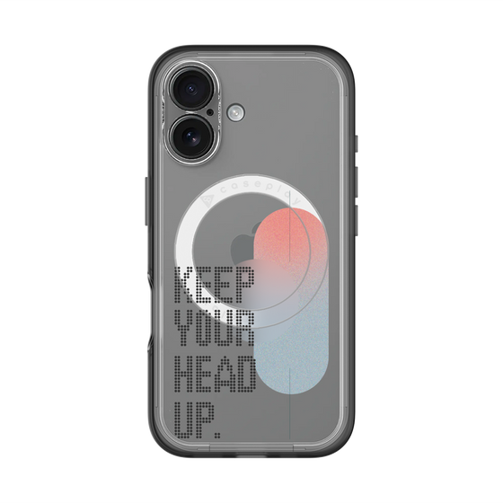 スリムプロテクションプレミアムケース with MagSafe［ オリジナル - ドットオーバーレイ - KEEP YOUR HEAD UP/A ］