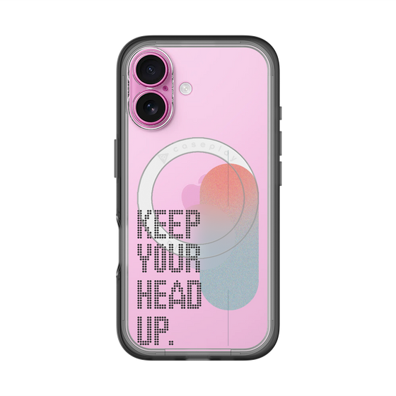 スリムプロテクションプレミアムケース with MagSafe［ オリジナル - ドットオーバーレイ - KEEP YOUR HEAD UP/A ］
