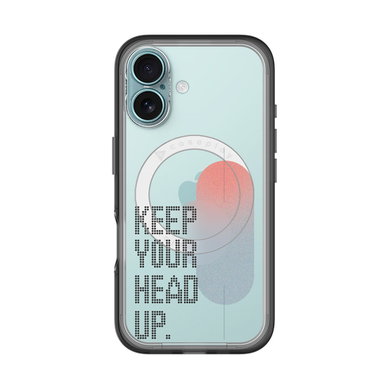 スリムプロテクションプレミアムケース with MagSafe［ オリジナル - ドットオーバーレイ - KEEP YOUR HEAD UP/A ］