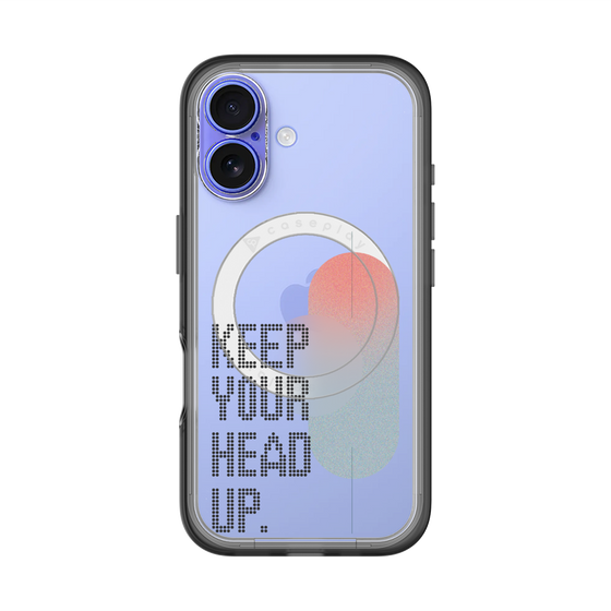 スリムプロテクションプレミアムケース with MagSafe［ オリジナル - ドットオーバーレイ - KEEP YOUR HEAD UP/A ］