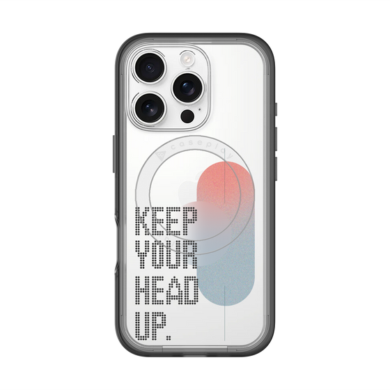 スリムプロテクションプレミアムケース with MagSafe［ オリジナル - ドットオーバーレイ - KEEP YOUR HEAD UP/A ］