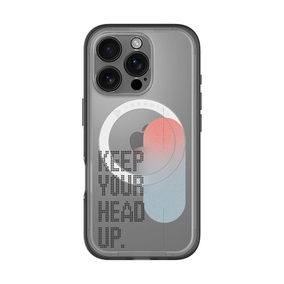 スリムプロテクションプレミアムケース with MagSafe［ オリジナル - ドットオーバーレイ - KEEP YOUR HEAD UP/A ］