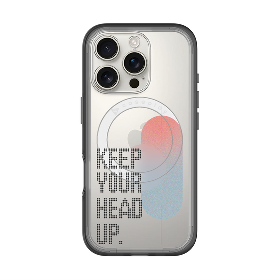 スリムプロテクションプレミアムケース with MagSafe［ オリジナル - ドットオーバーレイ - KEEP YOUR HEAD UP/A ］