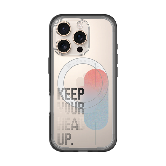 スリムプロテクションプレミアムケース with MagSafe［ オリジナル - ドットオーバーレイ - KEEP YOUR HEAD UP/A ］