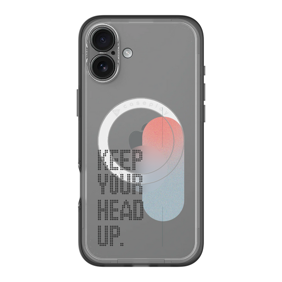スリムプロテクションプレミアムケース with MagSafe［ オリジナル - ドットオーバーレイ - KEEP YOUR HEAD UP/A ］