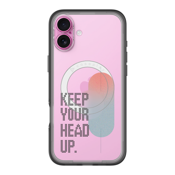 スリムプロテクションプレミアムケース with MagSafe［ オリジナル - ドットオーバーレイ - KEEP YOUR HEAD UP/A ］