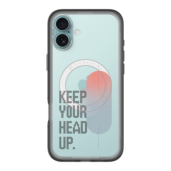スリムプロテクションプレミアムケース with MagSafe［ オリジナル - ドットオーバーレイ - KEEP YOUR HEAD UP/A ］