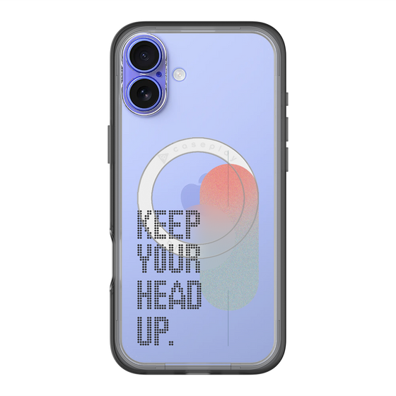 スリムプロテクションプレミアムケース with MagSafe［ オリジナル - ドットオーバーレイ - KEEP YOUR HEAD UP/A ］