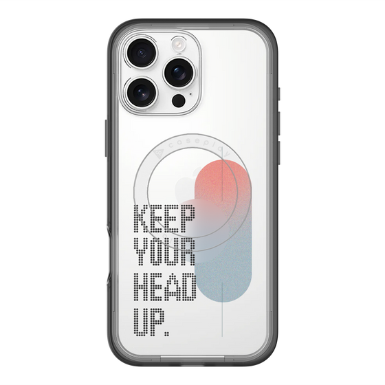 スリムプロテクションプレミアムケース with MagSafe［ オリジナル - ドットオーバーレイ - KEEP YOUR HEAD UP/A ］