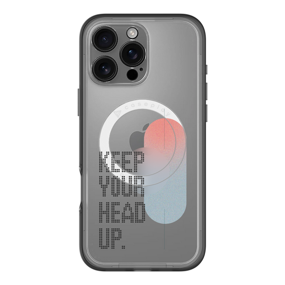 スリムプロテクションプレミアムケース with MagSafe［ オリジナル - ドットオーバーレイ - KEEP YOUR HEAD UP/A ］