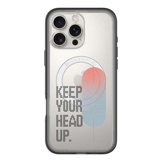 スリムプロテクションプレミアムケース with MagSafe［ オリジナル - ドットオーバーレイ - KEEP YOUR HEAD UP/A ］