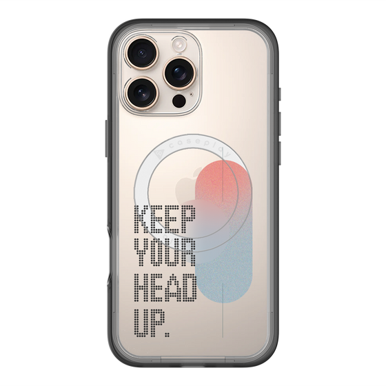 スリムプロテクションプレミアムケース with MagSafe［ オリジナル - ドットオーバーレイ - KEEP YOUR HEAD UP/A ］