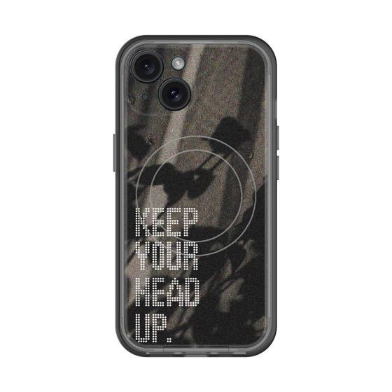 スリムプロテクションプレミアムケース with MagSafe［ オリジナル - ドットオーバーレイ - KEEP YOUR HEAD UP/B ］