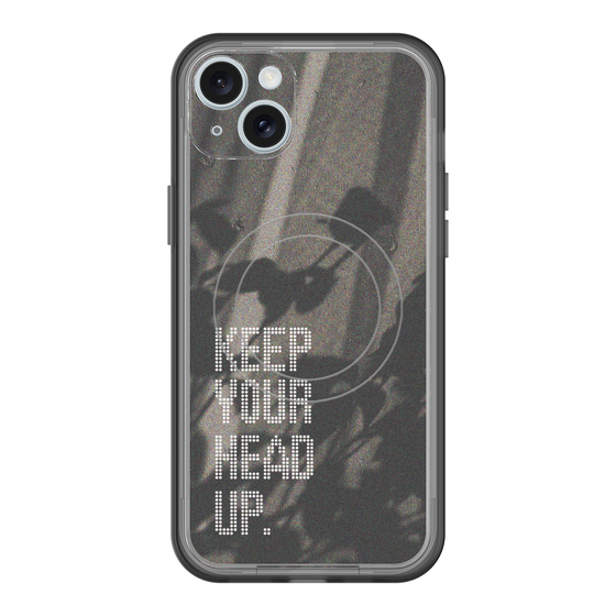 スリムプロテクションプレミアムケース with MagSafe［ オリジナル - ドットオーバーレイ - KEEP YOUR HEAD UP/B ］