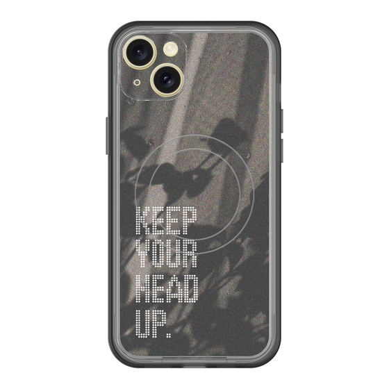 スリムプロテクションプレミアムケース with MagSafe［ オリジナル - ドットオーバーレイ - KEEP YOUR HEAD UP/B ］