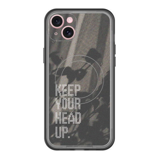 スリムプロテクションプレミアムケース with MagSafe［ オリジナル - ドットオーバーレイ - KEEP YOUR HEAD UP/B ］